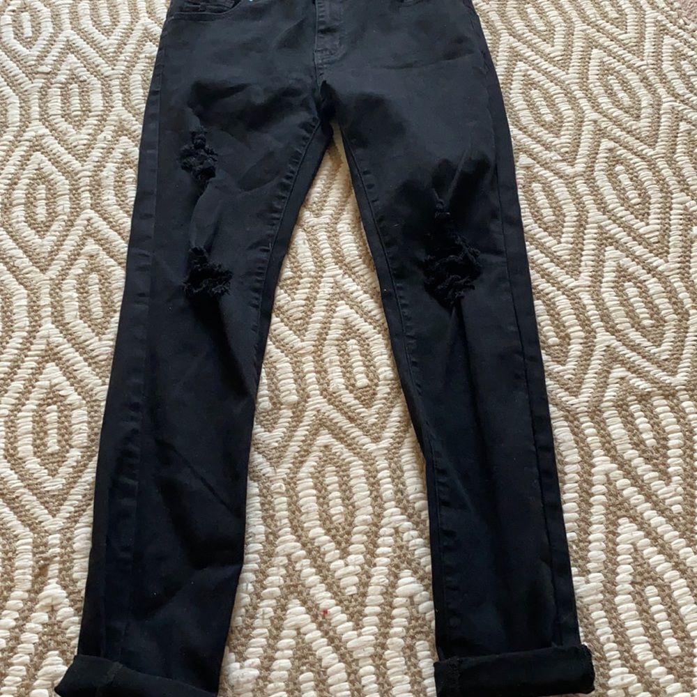 Planet B‎ black distressed skinny jeans 27
